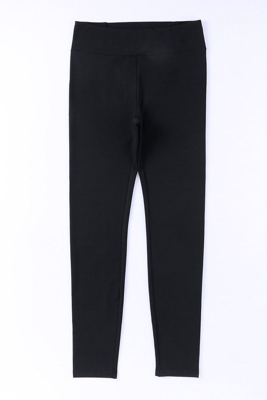 Criss Cross Tummy Control High Waisted Leggings - Black / S